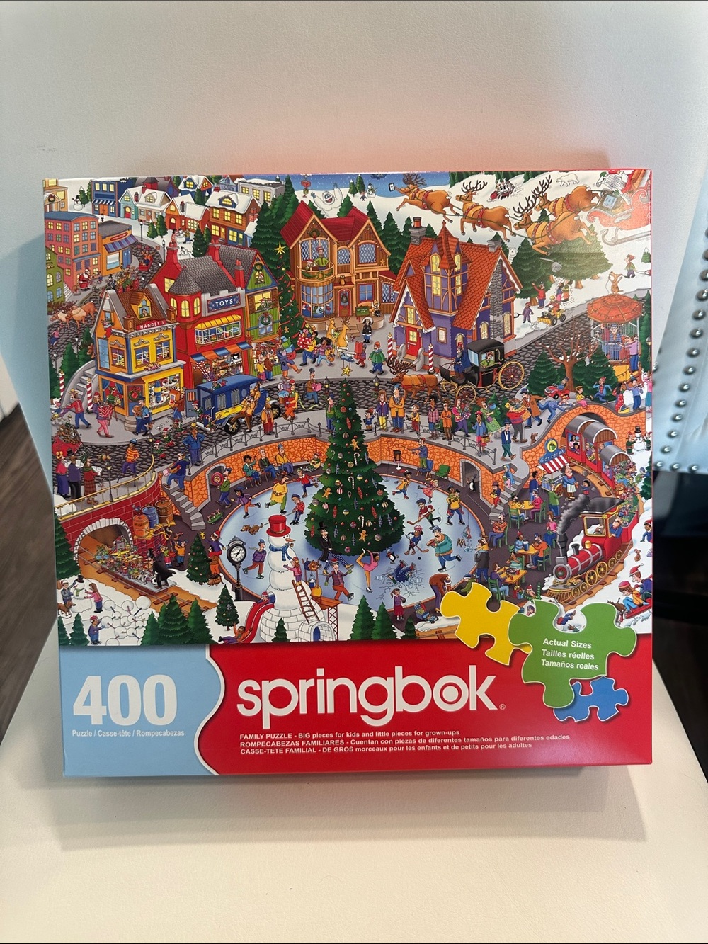 Colorful Holiday Village Jigsaw Puzzle
